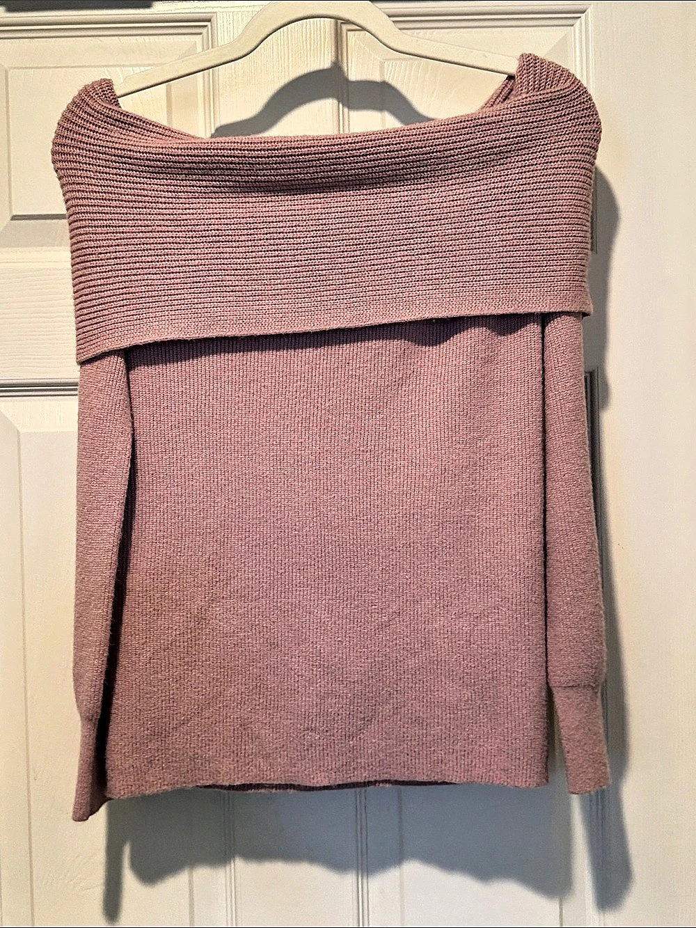Leith Off the Shoulder Sweater Pink XS